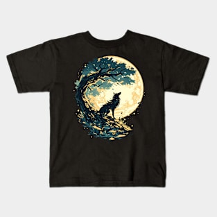 howling wolf Kids T-Shirt